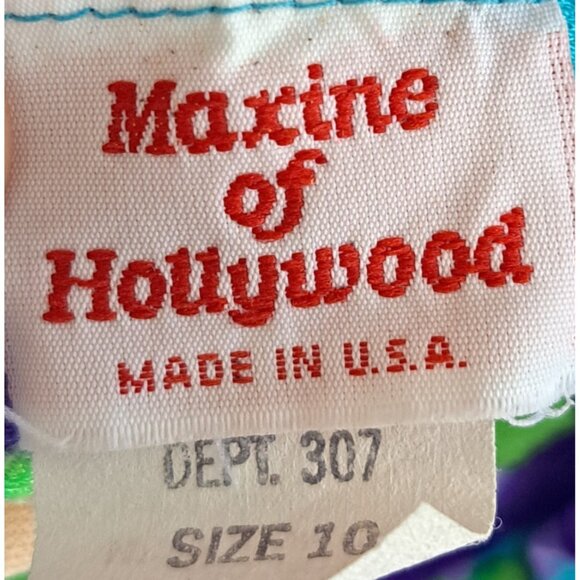 Maxine of Hollywood Women's 10 Blue Floral One Piece Soft Cup Swimsuit - Picture 2 of 8